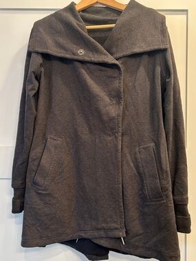 Dark Gray Lulu Lemon Hooded Women's Coat